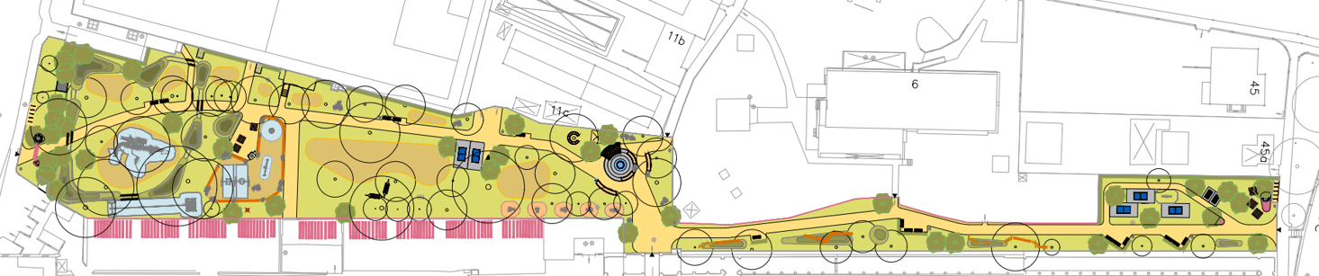 Plan des Beseleparks für die Neugestaltung