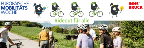 Rideout für alle. Foto von Personen auf Fahrrädern
